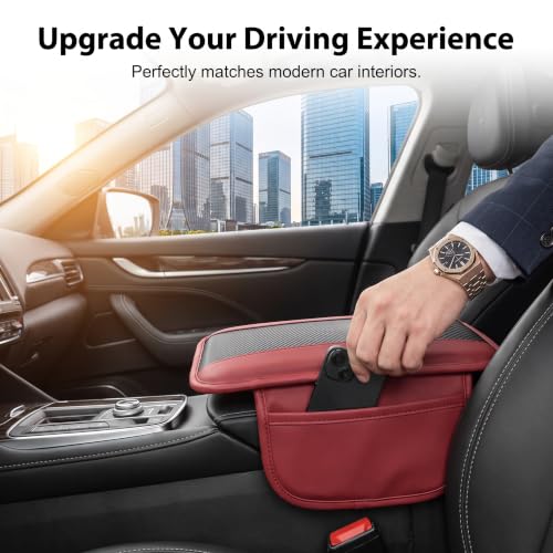 Car Center Console Organizer Cover (Red)