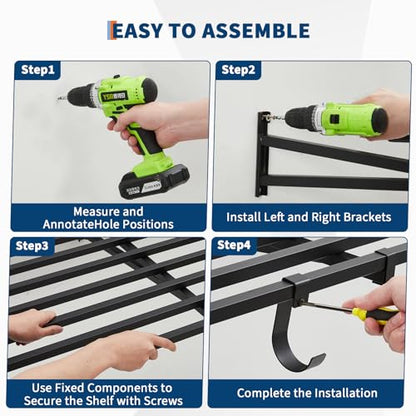 2 Pack Heavy Duty Garage Wall Shelves
