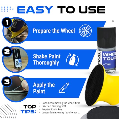 Premium Tesla Wheel Curb Rash Repair Kit for Model X 20 (Tesla Model X / 20" Silver Slipstream)
