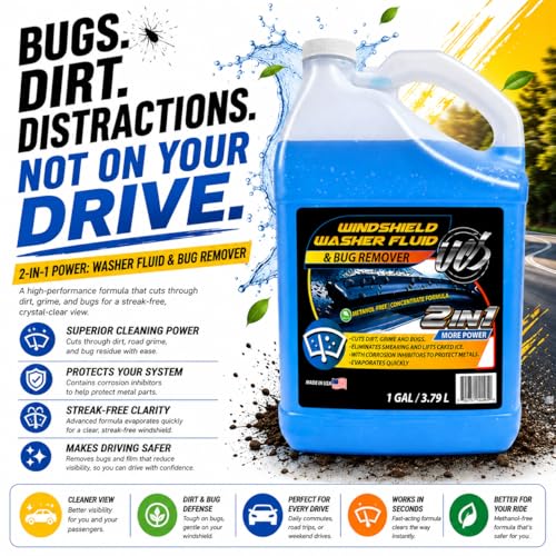 Windshield Washer Fluid 2 (Blue / 128 Fl Oz (Pack of 1))