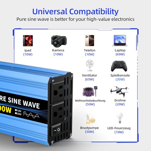 500W 24V Pure Sine Wave Inverter (24V-500W)