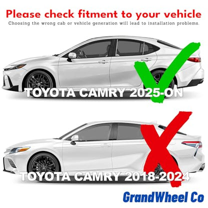 Window Deflectors Smoke Tinted in (For Camry Sedan 25-26)
