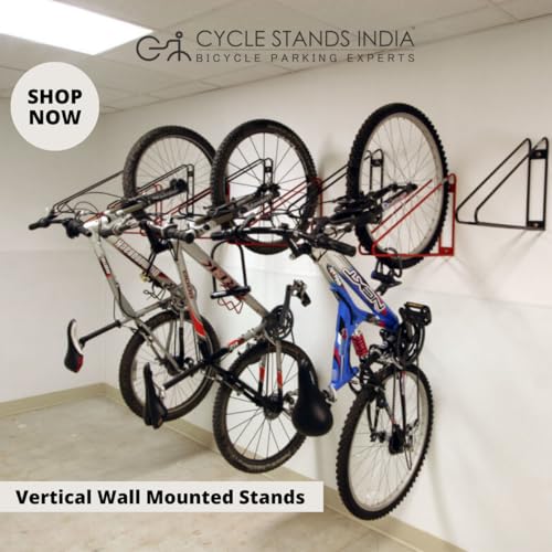 No Lift Vertical Bike Hanger Simple & Secure Space Saving Bike Wall Mount for Garage & Commercial Use Bicycle Holder for Mountain and Road Bikes (Black / 1 Bike)
