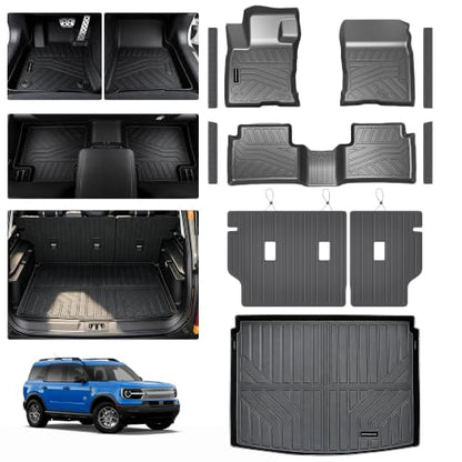 Ford Bronco Floor Mats & Cargo Liner with Backrest Protectors Custom Fit for 2021