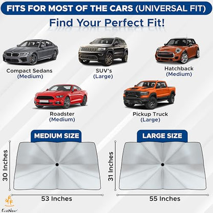 Car Windshield Sun Shade (Medium)