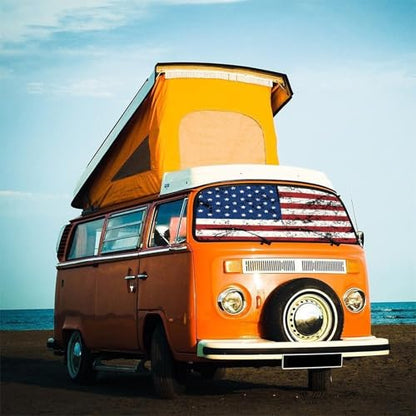 American Flag Car Windshield Sun Shade Umbrella Patriot Sunshade (57X31 Inch / Color-USA2)