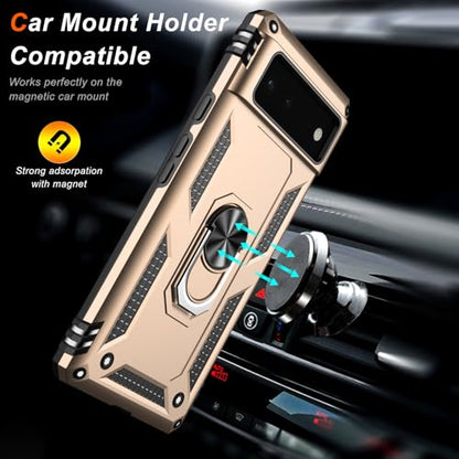for Google Pixel 6A Case with Screen Protector (Yellow / Google Pixel 6A)