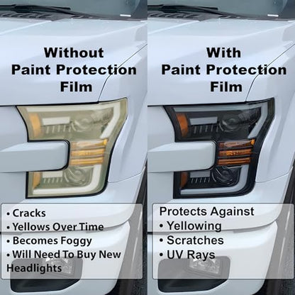 Full Headlight Head Light PPF Kit Compatible with Toyota Camry 2025 (Front Kit / Clear Bra)