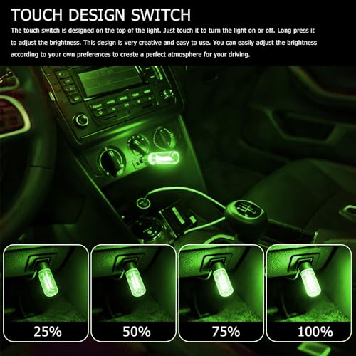 Car Plug in USB Lights (Green)