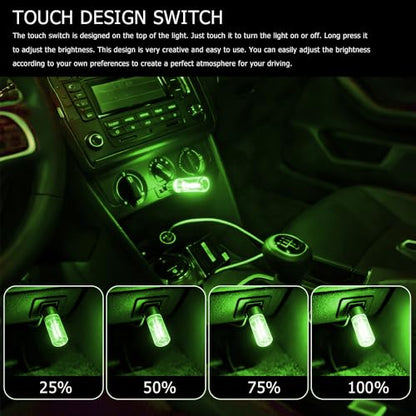 Car Plug in USB Lights (Green)