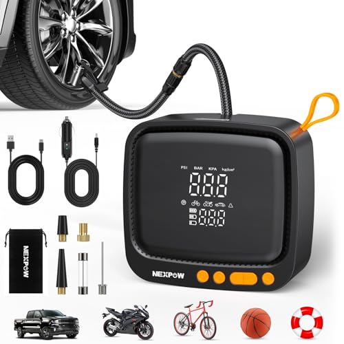 Tire Inflator Portable Air Compressor (Cordless 180 PSI / Orange)