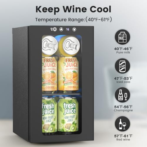 12 Cans Beverage Refrigerator Cooler (Black)
