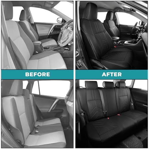 for Toyota RAV4 Seat Covers 2013 2014 2015 2016 2017 2018 RAV 4 XLE SE Limited Platinum Adventure (Black / 2013-2018 Limited/XLE/SE/Platinum/Adventure)