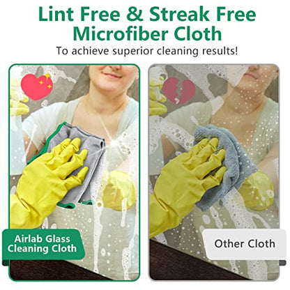 Glass Polishing Streak Free Miracle Cleaning Cloth (Sliver-green)