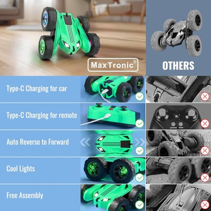 Fast Direct Charging Remote Control Car with LED (Green)