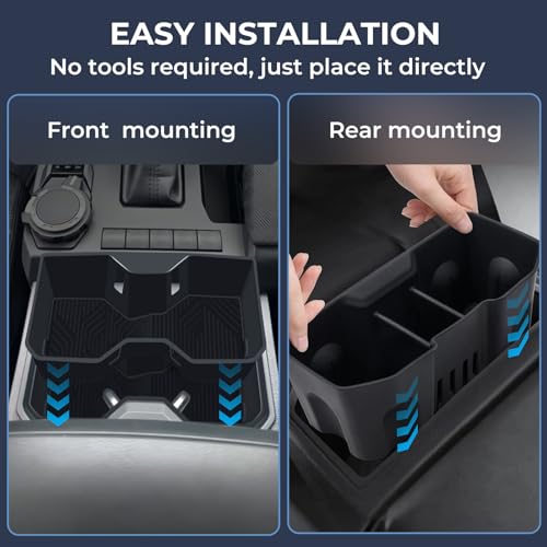 Center Console Cup Holder Inserts for Toyota Tacoma 2026 2025 2024 (Cup Holder for 2024-2026 Tacoma)