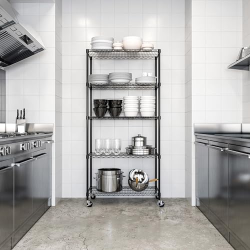 UltraDurable 5 (Black / 5-Tier Shelving, 36" W x 18" D)