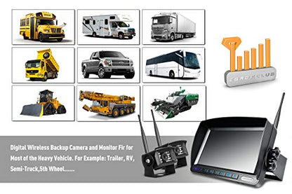 Digital Wireless Backup Camera System Kit (Brown+Black / 7-Inch 2 cameras)