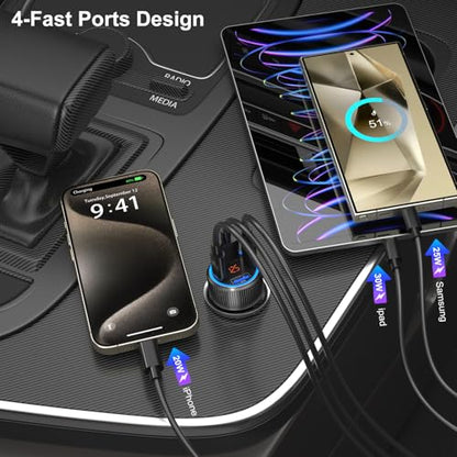 5 Pack USB C Car Charger (Black / 5-Pack)