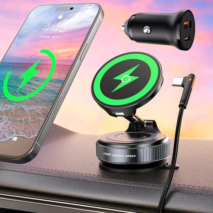15W for MagSafe Car Mount Charger (Car Charger Mount With Adapter)
