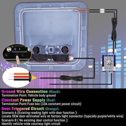 Universal Car Roof Dome Lights Replacement (Meteor Style)