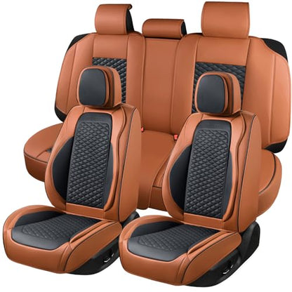 Car Seat Covers Full Set (5 PIECE / Brown)