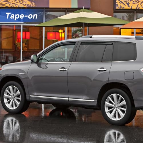 Window Visors Rain Guards for 2008 (2008-2013 Toyota Highlander)