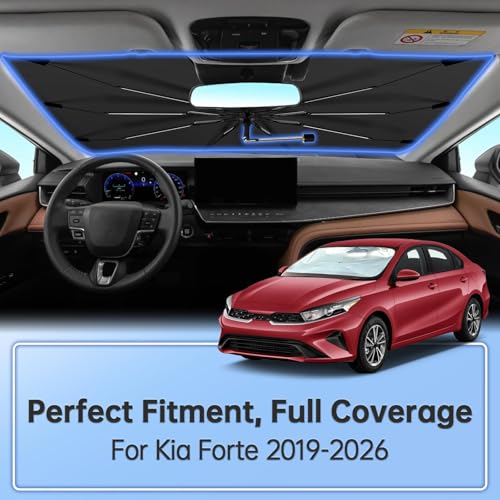 Windshield Sun Shade Umbrella for Kia Forte 2019 (for Kia Forte 2019-2026)