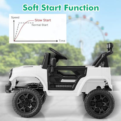 Kids Ride On Truck (White / 37" × 24.5" × 25.5'')