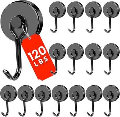 Magnetic Hooks (Black / 1.26in)