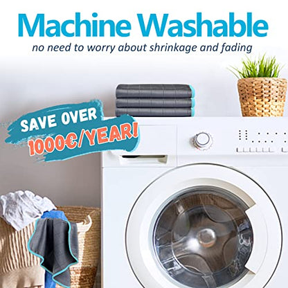 Glass Polishing Streak Free Miracle Cleaning Cloth (Grey-light Blue)