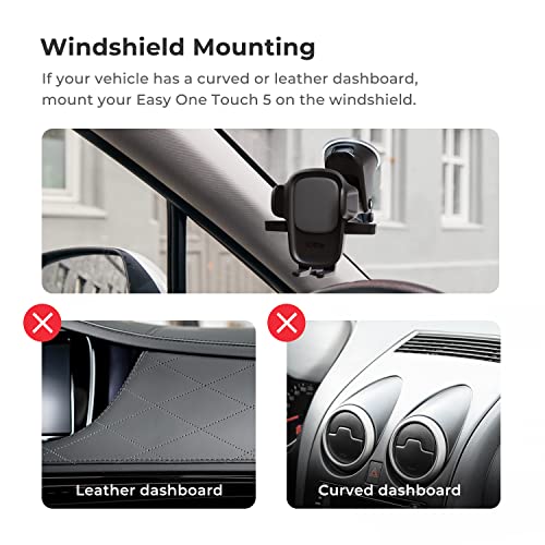 Easy One Touch Signature Dashboard & Windshield Universal Car Mount Phone Holder Desk Stand with Suction Cup Base and Telescopic Arm for iPhone (Signature)