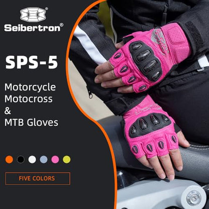 SPS 5 Unisex Touchscreen Road Racing Motorcycle MTB Sports Gloves Also fit BMX MX ATV Mountain Bike Bicycle Cycling Off (Pink SPS-5 / M Adult)