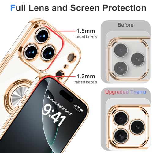 Designed for iPhone 17 Pro Max Case with Ring Stand Slim White (White / 6.9'' iPhone 17 Pro Max)