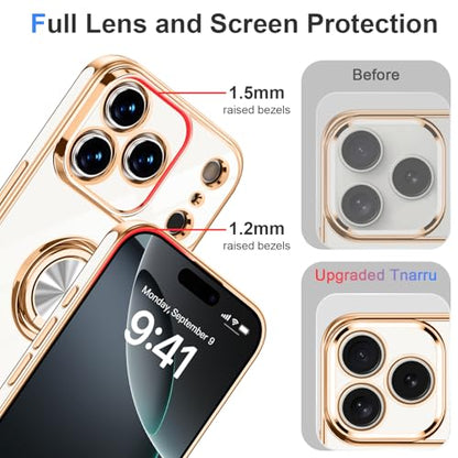 Designed for iPhone 17 Pro Max Case with Ring Stand Slim White (White / 6.9'' iPhone 17 Pro Max)