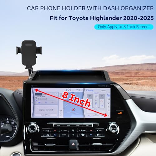 Car Phone Holder Fit for Toyota Highlander 2020 (For Toyota Highlander 2020-2025 8inch)