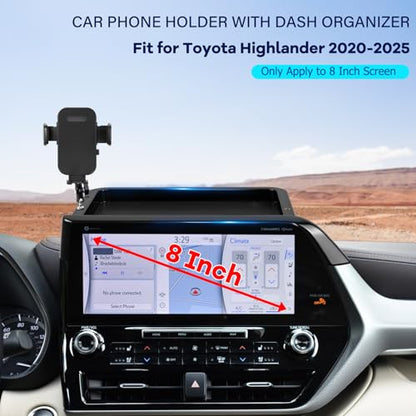 Car Phone Holder Fit for Toyota Highlander 2020 (For Toyota Highlander 2020-2025 8inch)