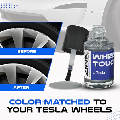 Premium Tesla Wheel Curb Rash Repair Kit for Model S 19 (Tesla Model S / 19" Silver Slipstream)