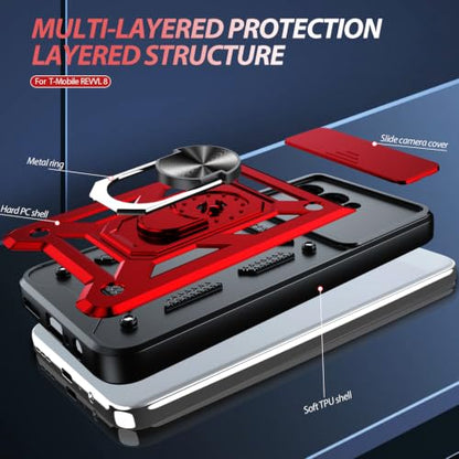 for T Mobile Revvl 8 Case (T-Mobile Revvl 8 (6.5") / Red)
