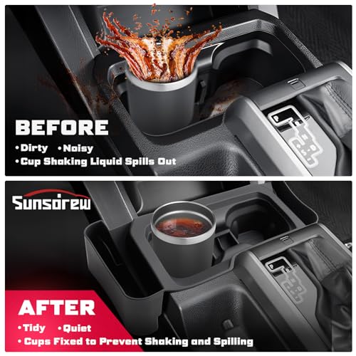 2‑in‑1 Center Console Cup Insert for 2016‑2023 Tacoma (For 16-23 Tacoma)