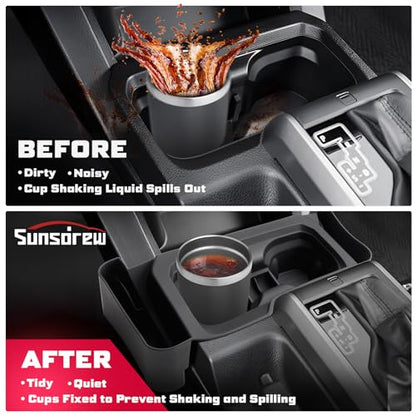 2‑in‑1 Center Console Cup Insert for 2016‑2023 Tacoma (For 16-23 Tacoma)