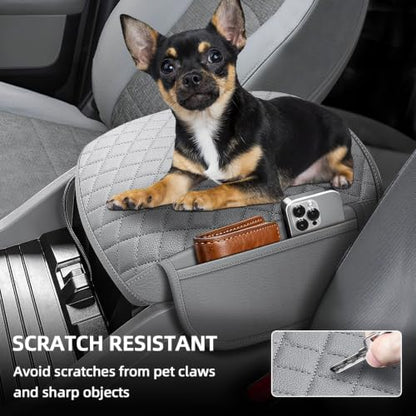 Center Console Cover for Honda Pilot 2009 (Gray with 2 Pocket)