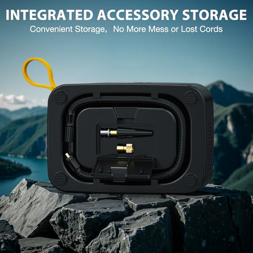 Tire Inflator Portable Air Compressor (Cordless 150 PSI / Yellow)