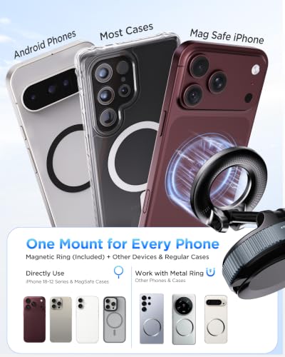 Vacuum Magnetic Phone Holder (Black)