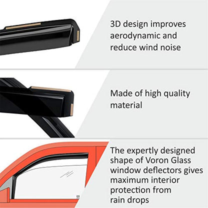 in Channel Extra Durable Rain Guards for Honda Accord 2023 (For Accord 23-26)