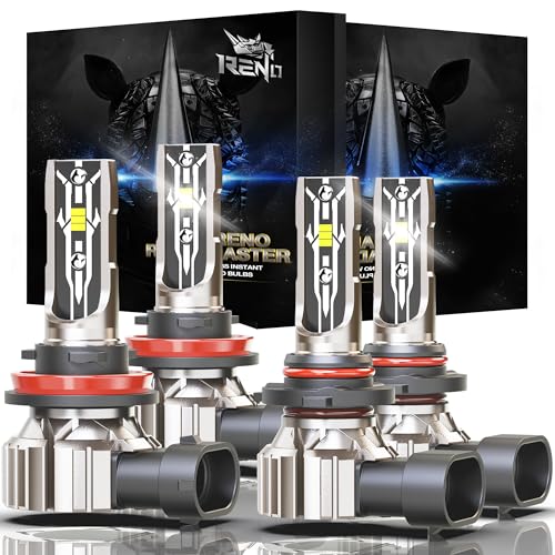 H11/H9/H8/9005/HB3 Bulb, 6500k Cool White 48000LM Fanless Fog Bulbs (H11+9005)