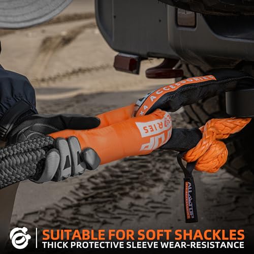 Kinetic Recovery Rope Kit w (1.5"x30'(Black) + 2pcs Soft Shackle)