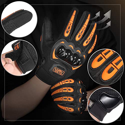 Motorcycle Gloves Breathable (5-orange / Large)