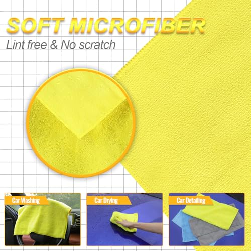 Car Wash Towels 16x16 (Light Yellow)