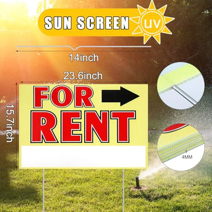 3 Pcs Sale Sign Extra Large (for Rent)